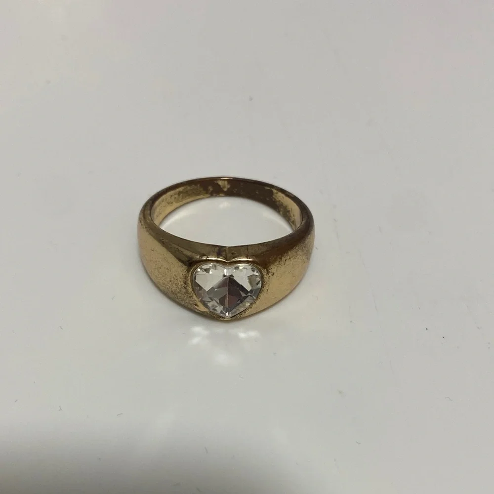 Gold and Black Heart Ring Set